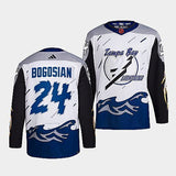 Tampa Bay Lightning #24 zach-bogosian-white-2022reverse-retro-2.0-authentic-primegreen-jersey