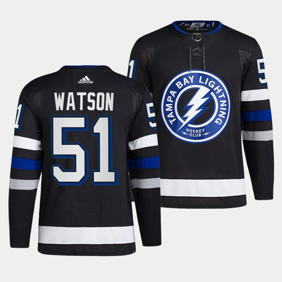 Tampa Bay Lightning #51 Austin Watson 2023-24 Alternate Black Style 2
