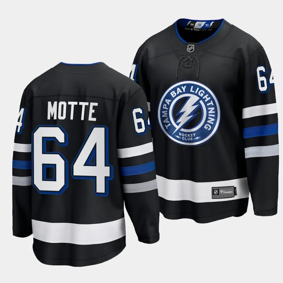 Tampa Bay Lightning #64 Tyler Motte 2023-24 Alternate Black Style 1