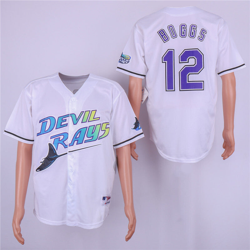 Tampa Bay Rays #12 Wade Boggs Style 5