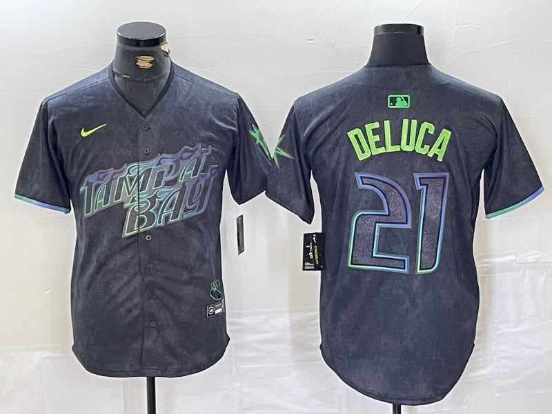 Tampa Bay Rays #21 Jonny DeLuca Rays City Style 10