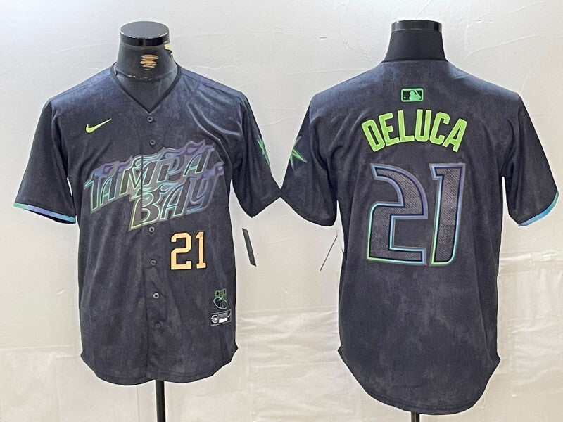 Tampa Bay Rays #21 Jonny DeLuca Rays City Style 4