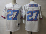 Tennessee Oilers #27 George Oilers #27 White Style 1