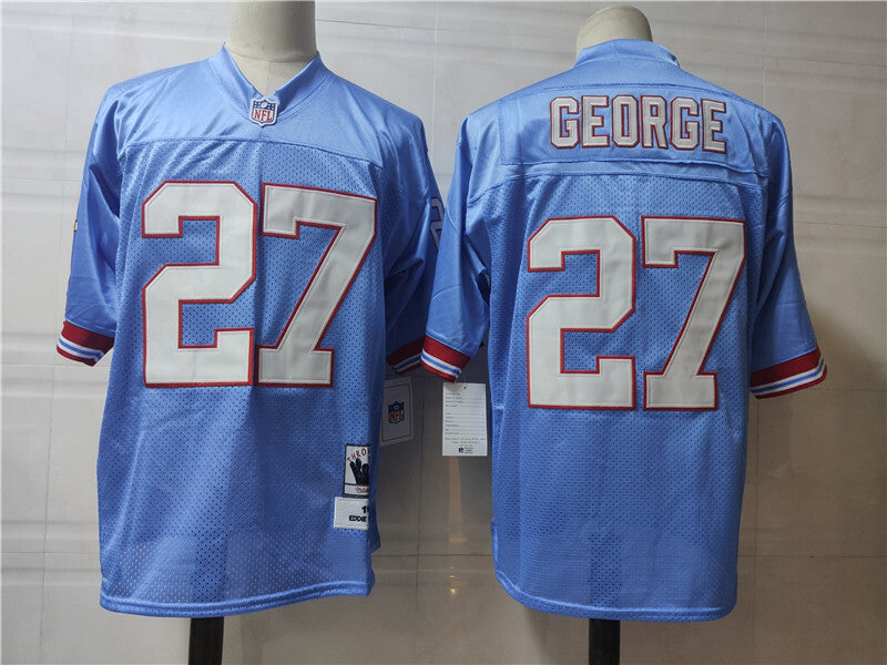 Tennessee Oilers #27 George Oilers #27 White Style 2