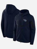 Tennessee Titans Navy Tech Fleece Full-Zip Windrunner Hoodie