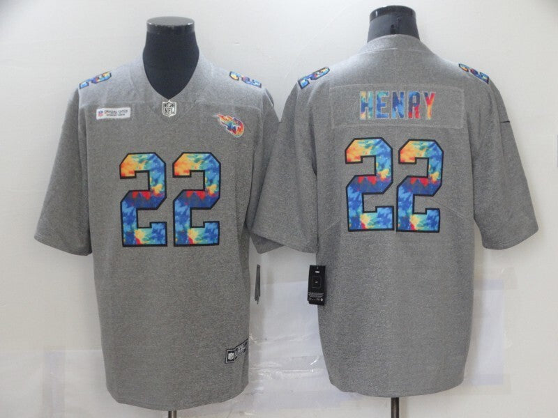 Tennessee Titans #22 Derrick Henry Titans Hemp Gray Rainbow 901