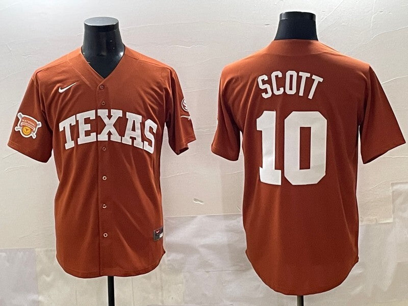 Texas Longhorns #10 Scott ncaa Collaboration Style 2
