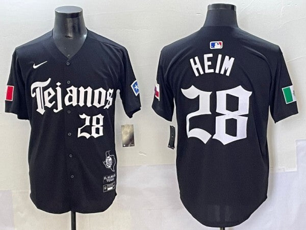 Texas Rangers #28 Jonah Heim Rangers 5 Collaboration Style 1
