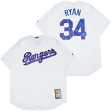 Texas Rangers #34 Nolan Ryan Rangers 34 White Fan Retro