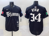 Texas Rangers #34 Nolan Ryan Rangers 5 Collaboration Style 3