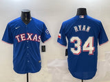 Texas Rangers #34 Nolan Ryan Rangers Fan Edition