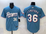 Texas Rangers #36 Wyatt Langford Rangers Adult Style 1