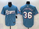 Texas Rangers #36 Wyatt Langford Rangers Adult Style 2