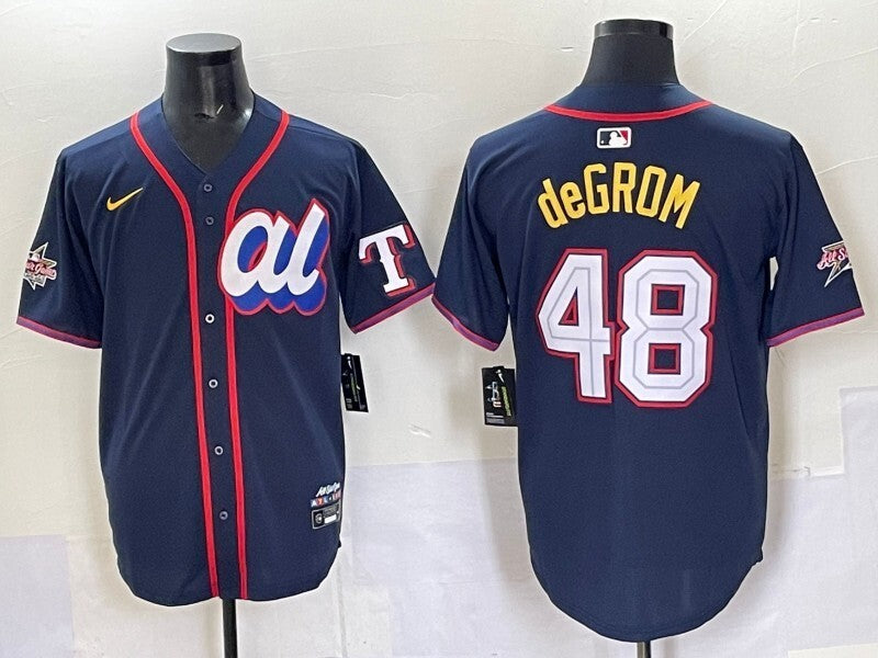 Texas Rangers #48 Jacob deGrom Rangers 25 All-Star Style 2
