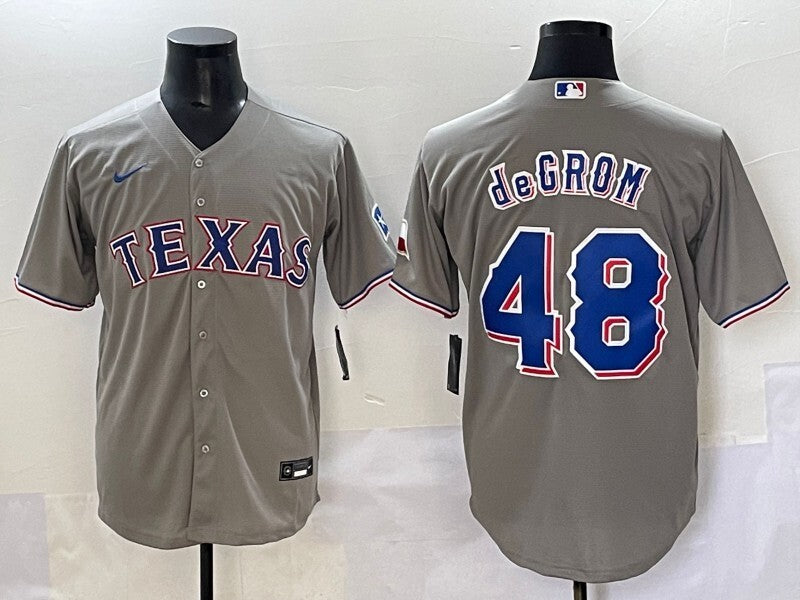 Texas Rangers #48 Jacob deGrom Rangers Adult Style 2