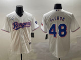 Texas Rangers #48 Jacob deGrom Rangers Adult Style 4