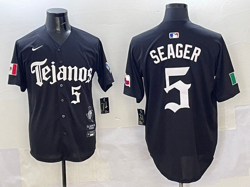 Texas Rangers #5 Corey Seager Rangers 5 Collaboration Style 1