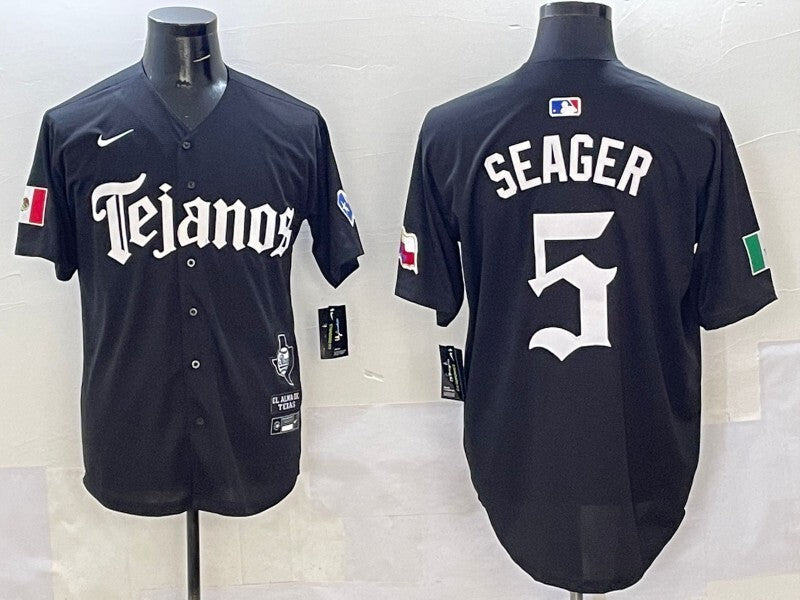 Texas Rangers #5 Corey Seager Rangers 5 Collaboration Style 2