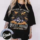 The Isles Are Calling Quest Squad Aretian Riders Shirt, Onyx Storm Shirt, Fourth Wing, Bookish Shirt, Romantasy Fan Ridoc Teestyle{n002}2