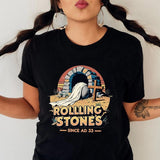 The Stone Was Rolled Away He Is Alive Tee Pure Cotton Casual Street Style Crew Neck Short Sleeve T-Shirt Tops Trendy For Women For Men