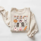 Things That Make Me Happy Halloween Sweatshirt, Spooky Season Shirt, Halloween Crewneck Sweatshirt, Gift For Halloween, Pumpkin Season Shirt
