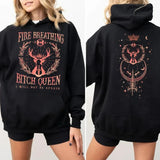 Throne Of Glass Fan Double Sided Tshirt, Throne Of Glass Fireheart Sweatshirt, Aelin Galathynius Fireheart Hoodie, Kingsflame Shirt, Book Lover Tee