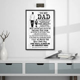 To My Dad From Poster  No Frame, Dad Gift Ideas, Happy Father's Day, Father's Day Canvas, Dad Gift From Son, Dad And Son