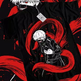 Tokyo Ghoul T-Shirt Ken Kaneki Manga Strip Horror Anime Black Shirt Tee All Sizestyle{n002}2