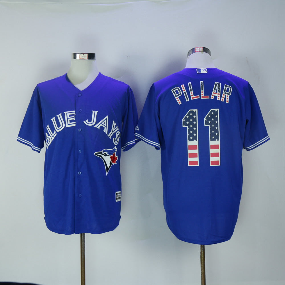 Toronto Blue Jays #11 Kevin Pillar Blue Jays 11 Blue Fan USA Flag