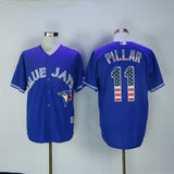 Toronto Blue Jays #11 Kevin Pillar Blue Jays 11 Blue Fan USA Flag Baseball Jersey