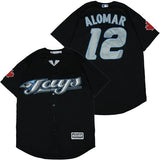 Toronto Blue Jays #12 Roberto Alomar Blue Jays 12 Black Fan Inverted