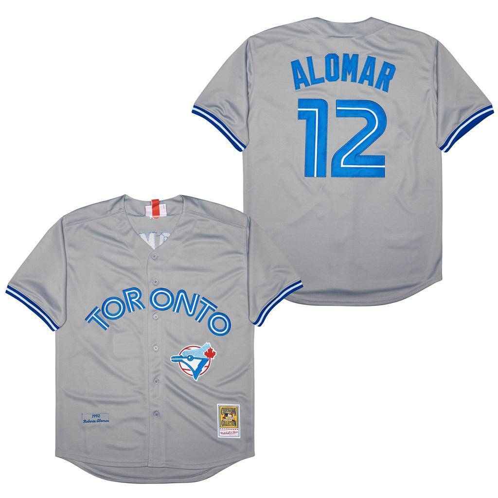 Toronto Blue Jays #12 Roberto Alomar Blue Jays 12 Gray 1992 Retro