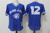 Toronto Blue Jays #12 Roberto Alomar Mesh Throwback