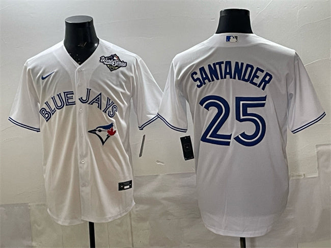 Toronto Blue Jays #25 Anthony Santander White 2025 World Series Home Cool Base