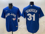 Toronto Blue Jays #31 Max Scherzer Blue Jays Adult Style 2
