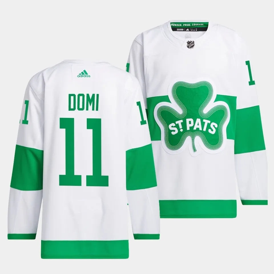 Toronto Maple Leafs #11 Max Domi 2024 St. Patricks Alternate Authentic Jersey