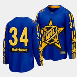 Toronto Maple Leafs #34 Auston Matthews 2024 NHL All-Star Blue Jersey Style 2