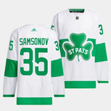 Toronto Maple Leafs #35 Ilya Samsonov 2024 St. Patricks Alternate Authentic Jersey
