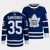 Toronto Maple Leafs #35 ilya-samsonov-blue-2022reverse-retro-2.0-authentic-primegreen-jersey