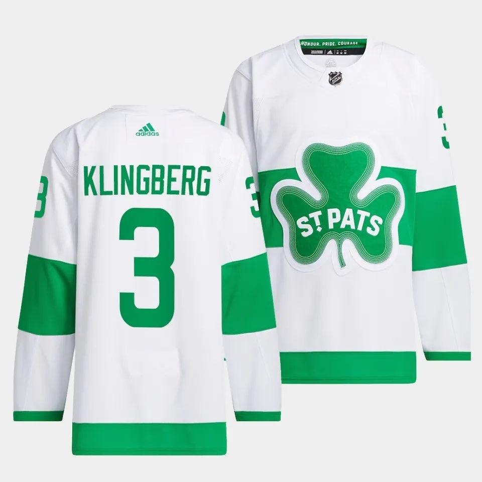 Toronto Maple Leafs #3 John Klingberg 2024 St. Patricks Alternate Authentic Jersey