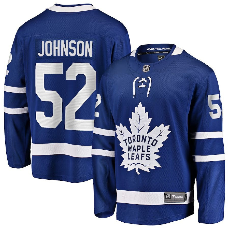 Toronto Maple Leafs #52 Reese Johnson Home Breakaway Jersey - Blue