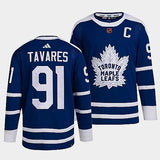 Toronto Maple Leafs #91 john-tavares-blue-2022reverse-retro-2.0-authentic-primegreen-jersey