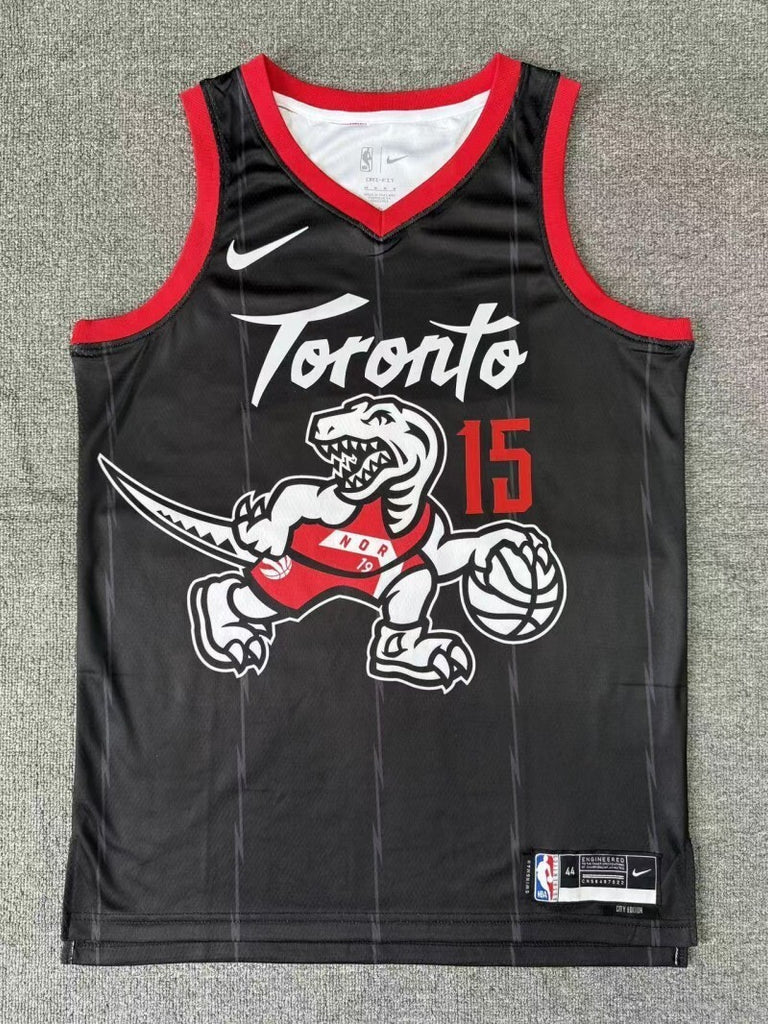 Toronto Raptors #15 Vince Carter 26 Season Raptors City Black Style 2
