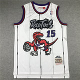Toronto Raptors #15 Vince Carter MN Raptors 15 White Big Dragon Retro Logo Style 2