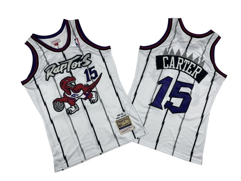 Toronto Raptors #15 Vince Carter Raptors 15 # White Big Dragon 98-99 Season Mitchell Retro Mesh Jersey --. Carter Style 1