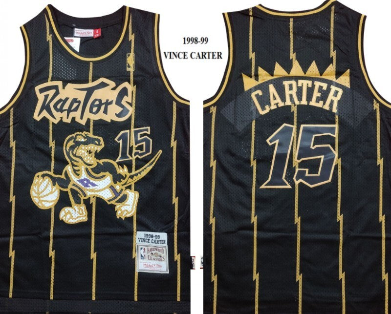 Toronto Raptors #15 Vince Carter Raptors Carter Big Dragon 1998-99 Classic Edition Black Premium Mesh
