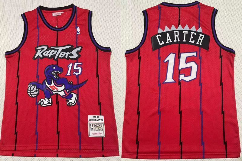 Toronto Raptors #15 Vince Carter Raptors Carter Big Dragon 1998-99 Classic Edition Red Premium Mesh