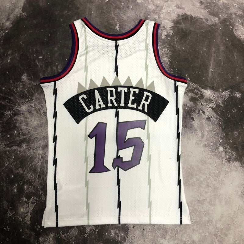 Toronto Raptors #15 Vince Carter w Raptors 99 Season White 15 # Carter Style 1