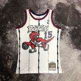 Toronto Raptors #15 Vince Carter w Raptors 99 Season White 15 # Carter Style 2