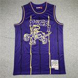 Toronto Raptors #1 Tracy McGrady Raptors 1 Edition Purple Big Dragon Style 2